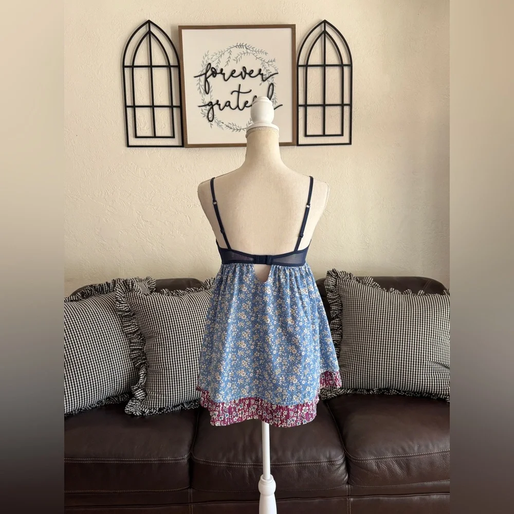 Vintage Liberty Of London - Target Paisley Floral Print Y2K Babydoll Slip Dress